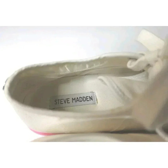 steve madden platform Multicolor fabric upper Lace Up White Shoes Size 7M Women - Picture 7 of 10